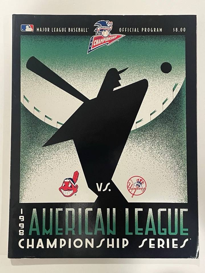 1998 ALCS MLB Official Program New York Yankees vs Cleveland Indians - Image 1 of 2