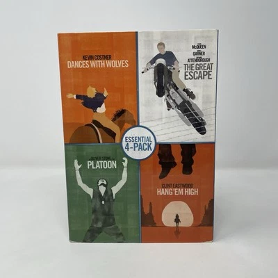 Dances With Wolves/Great Escape/Platoon/Hang Em High (DVD) Sealed With Slipcover - Image 1 of 4