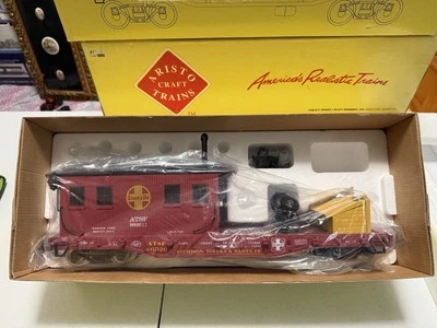 Aristo Craft ART-46364 G / 1 Gauge Santa Fe Searchlight Flat Car Metal Wheel NIB - Image 1 of 4
