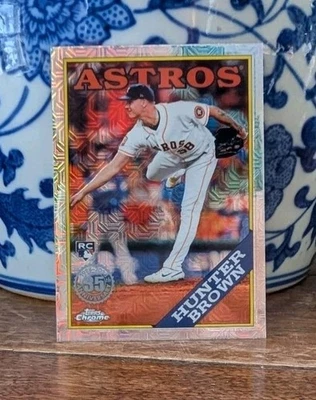 Hunter Brown 2023 Topps Series 2 Chrome Silver Rookie Card - Near Mint or Better - Image 1 of 4