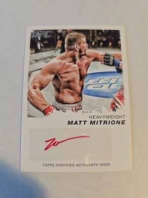 2011 UFC Topps Moment Of Truth Matt Mitrione Red Ink Auto  11/15 CS-MM1 - Image 1 of 3