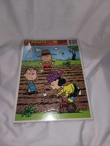 Vintage Peanuts Rahmen Tablett Puzzle Charlie Brown Lucy Woodstock Linus Karton - Bild 1 von 3