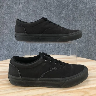 Vans Shoes Womens 6.5 Era Slip On Sneakers Black Canvas Casual Comfort Low Top - Image 1 of 4
