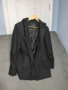LONDON FOG Hooded Zip Front Wool Jacket Large - Picture 1 of 18