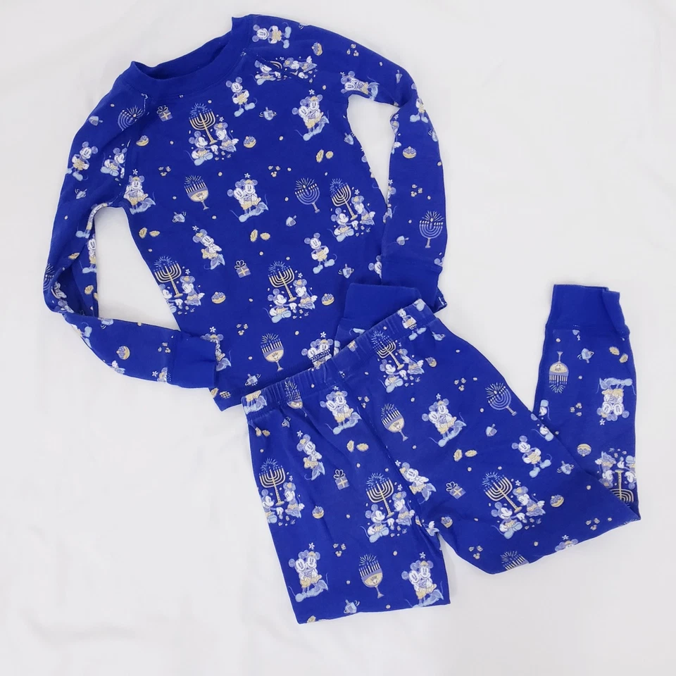 Conjunto de pijama para niños Mickey & Minnie Hanukkah parques de Disney azul manga larga algodón 5  Foto 1 de 4