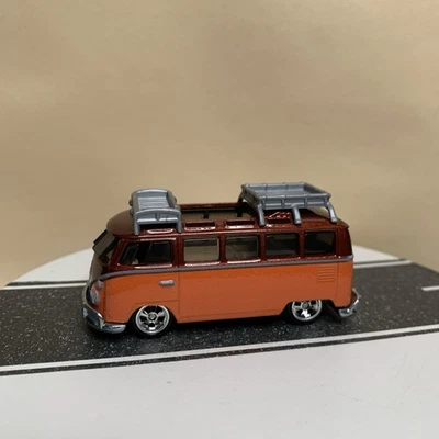 Hot Wheels Premium Boulevard #114 1967 Volkswagen Samba Bus Orange/Red 1:64 NM - Image 1 of 4