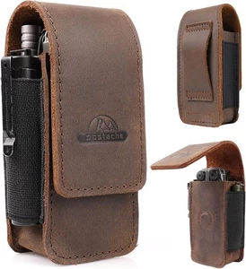 Funda multiherramienta de cuero Topstache para cinturón - Funda marrón oscuro - Imagen 1 de 5