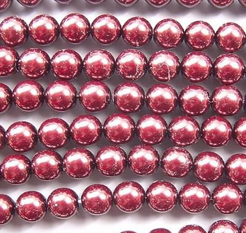 Contas de pérolas de vidro tchecas 6 mm marrom chocolate C8078 redondas - Imagem 1 de 1