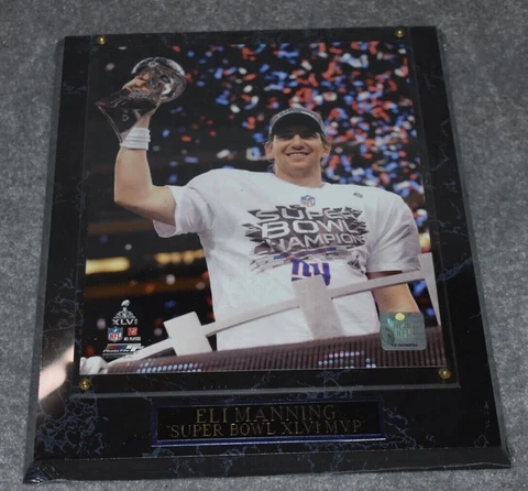 NEW YORK GIANTS ELI MANNING SUPER BOWL 46 CHAMPIONS MVP SPORTS PLAQUE 10"X13" Cover