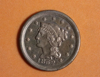 1852 Liberty Coronet Head Large One Cent Coin #P10924 - Image 1 of 2