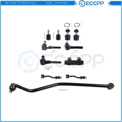 Barra estabilizadora de dirección con rótulas extremo de varilla de amarre de enlace para Jeep Cherokee 1991-2001 Foto 1 de 4