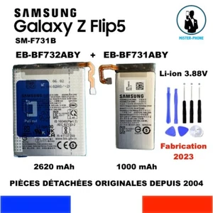 2 BATTERIES ORIGINALE SAMSUNG GALAXY Z FLIP 5 SM-F731 EB-BF731ABY EB-BF732ABY - Photo 1 sur 19