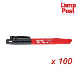 Milwaukee 48223100 Inkzall Jobsite Sharpie Style Fine Point Marker Pen x 100 - Picture 1 of 3