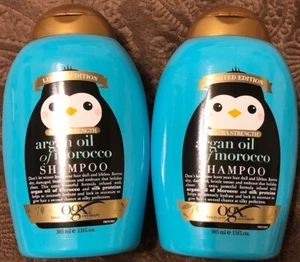 2 Pack OGX Argan Oil Of Morocco Shampoo - Limited Edition Penguin 13 OZ Organix - Picture 1 of 2