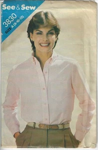 SEE & SEW 3830 Camicetta vintage modello cucito Butterick Misses', taglia A (8-10-12) - Foto 1 di 2