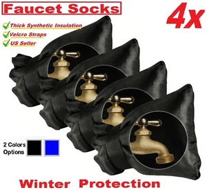 4x Outdoor Water Faucet Thickened Cover Sock Winter Freeze Protection Waterproof - Picture 1 of 3