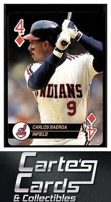 Carlos Baerga 1993 Bicycle Aces #4D  Cleveland Indians - Image 1 of 2