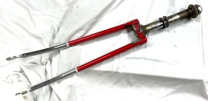 Tange 26" WHEEL 7" STEERER Vintage Rigid FORK RED Chrome - Picture 1 of 7