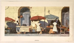 Alice Bach-Hyde "Bridgetown Marketplace, Barbados" Edizione Limitata, Firmato PSA  - Foto 1 di 5