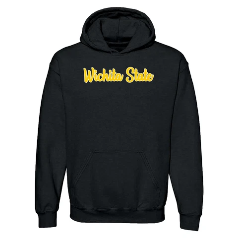 Wichita State Shockers Basic Script - Team Color Hoodie - Black Cover
