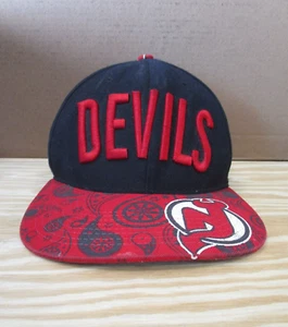 New Jersey Devils Hat Cap Snap Back Black Red Hockey NHL Zephyr One Size Men - Picture 1 of 10