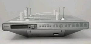 Sony ICF-CD555TV Under Cabinet LCD TV CD Player AMFM Clock Radio No Remote Works - Picture 1 of 6