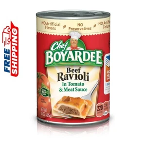Raviolis de carne de res rellenos Chef Boyardee, lata de 15 OZ - comida rápida y deliciosa - Imagen 1 de 8