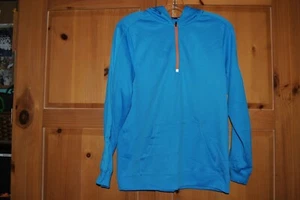 NEW BOY'S TEK GEAR BRIGHT BLUE LIGHTWEIGHT WICKING HOODIE SWEATSHIRT SIZE XL - Picture 1 of 3