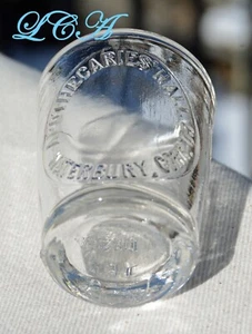 Antiker WATERBURY CONNECTICUT Medizin Dosis Glas APOTHECARIES' HALL Schneckenteller - Bild 1 von 5