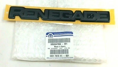2016-2019 吉普 Renegade 乘客前门黑色灰色铭牌徽章全新原始设备制造商 — 第 1/4 张图片
