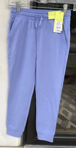 Girls All In Motion sz M 7/8 Light Purple Soft Jogger Sweatpants New C - Picture 1 of 6