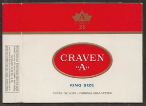 VINTAGE CIGARETTE/TOBACCO PACKET-#3638- HULL ONLY - CARRERAS CRAVEN A - Picture 1 of 2
