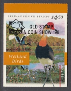 1998 $4.50 Australia Wetlands Booklet Overprint APTA Queensland Show MNH 2K - Bild 1 von 1