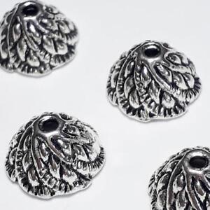 20pcs Antique Silver Cone Bead Caps 11x6mm (Fits 8-14mm Beads) - B04909