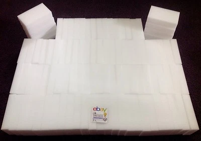 100 Melamine Sponge Eraser BULK PACK PREMIUM GRADE 3/4" Works like Magic! - Image 1 of 4