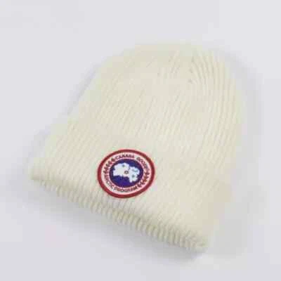 Gorro negro genuino Canada Goose para hombre - cálido sombrero tejido con puños de invierno Foto 1 de 4