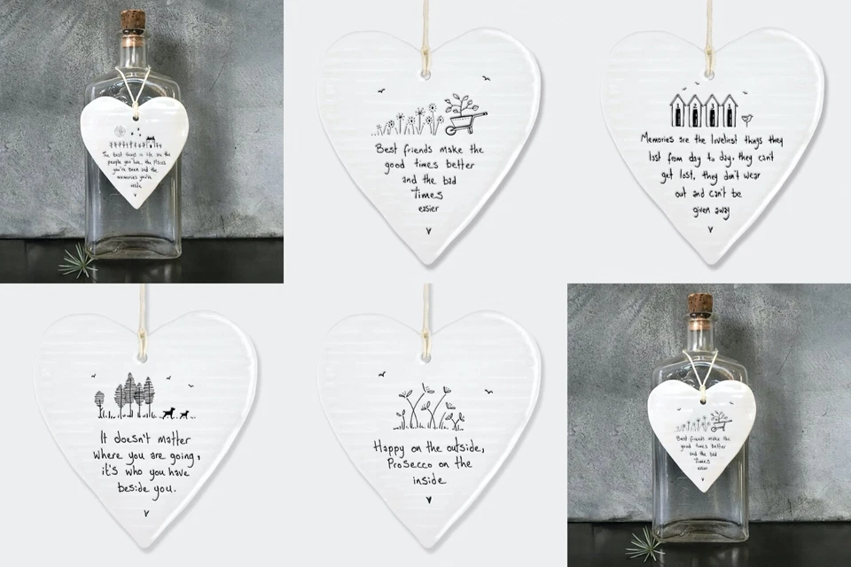 Letrero de bebé familia amistad sentimental placa corazón porcelana este de la India  Foto 1 de 2