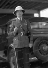 8x10 Print Chicago Police Officer In Uniform Badge No. 176 c.1933 #JCC