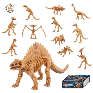 Ukenn 12 Piece Set Dinosaur Fossil Skeletons Model Dinosaurs World Toys - Picture 1 of 5