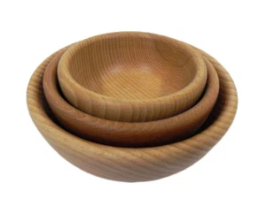 Wooden Solid Bowls - Bowl made out of wood 10, 12, 14, 16, 18, 20, 23 and 26cm - Picture 1 of 20