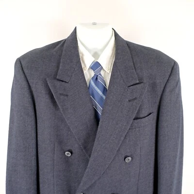 Blazer Austin Reed Franela Lana Gris Pico Solapa Doble Pecho 42R Dillard's Foto 1 de 4