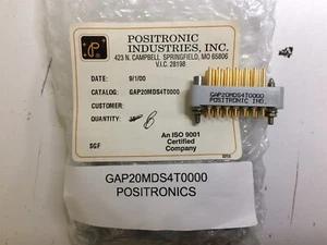 GAP20MDS4T0000 POSITRONIC CONNECTOR Receptacle 20 Position Male PCB 1 UNIT - Picture 1 of 1