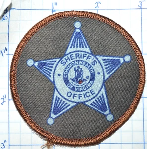VIRGINIA STATE SHERIFF'S SHERIFF OFFICE WOVEN VINTAGE POLICE DEPT PATCH - Picture 1 of 1