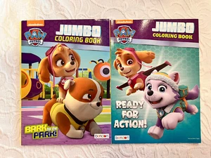 Lote de 2 libros para colorear Jumbo de Paw Patrol Nick Jr nuevo conjunto C - Imagen 1 de 2