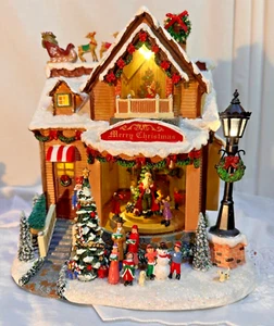 FAO SCHWARZ Holiday Christmas House SPIELUHR ~ beleuchtet ~ OHNE BOX P1 - Bild 1 von 24
