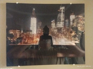 Quadro moderno 16x20 alluminio metallizzato Budda Hudson Yards New York - Foto 1 di 3