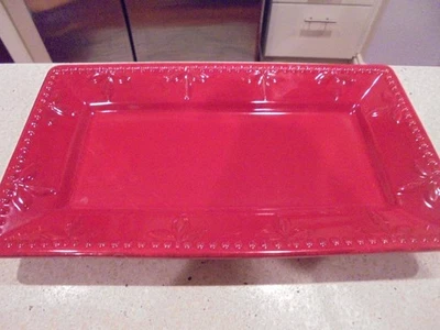 Signature Sorrento Ruby/Red oblong tray platter near-perfect low fast shipping - Image 1 of 2