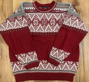 Telemark Style Herren Pullover Large (?) Wolle Fair Isle Holiday Nordic - Bild 1 von 8