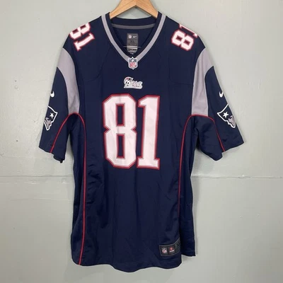 Camiseta Nike New England Patriots Aaron Hernandez NFL #81 On Field Hombres XL Azul Foto 1 de 4