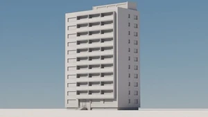 Eastern European Building -8 Inch Model(Stone Grey) - Picture 1 of 1